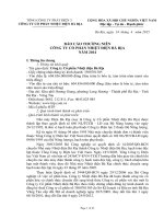 Báo cáo thường niên năm 2014 - Công ty Cổ phần Nhiệt điện Bà Rịa