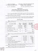 Nghị quyết Đại hội cổ đông thường niên - Công ty cổ phần Cấp thoát nước Bình Định