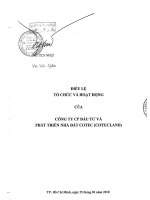 Bản điều lệ - Công ty Cổ phần Đầu tư và Phát triển Nhà đất COTEC