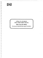 Báo cáo tài chính năm 2014 (đã kiểm toán) - Công ty Cổ phần Thủy điện miền Trung