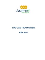 Báo cáo thường niên năm 2010 - Công ty Cổ phần Chứng khoán An Phát