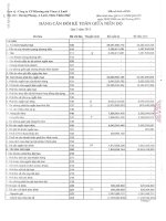 Báo cáo tài chính quý 3 năm 2015 - Công ty Cổ phần Khoáng sản Vinas A Lưới