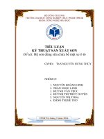 Hệ sơn dùng sữa chữa bề mặt xe ô tô