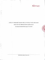 Báo cáo tài chính năm 2013 (đã kiểm toán) - Công ty cổ phần Cấp thoát nước Bình Định