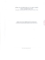 Báo cáo tài chính công ty mẹ quý 2 năm 2015 - Công ty cổ phần Đầu tư và Phát triển Công nghiệp Bảo Thư