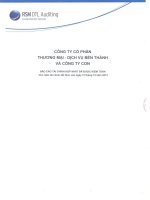 Báo cáo tài chính hợp nhất năm 2013 (đã kiểm toán) - Công ty Cổ phần Thương mại - Dịch vụ Bến Thành