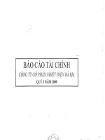 Báo cáo tài chính quý 3 năm 2009 - Công ty Cổ phần Nhiệt điện Bà Rịa