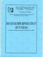 Báo cáo tài chính hợp nhất quý 4 năm 2015 - Công ty Cổ phần Đầu tư Phát triển Công nghiệp - Thương mại Củ Chi