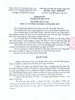 Nghị quyết Hội đồng Quản trị - Công ty cổ phần Xi măng Vicem Bút Sơn
