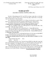 Nghị quyết Đại hội cổ đông thường niên năm 2012 - Công ty Cổ phần Xây dựng và Phát triển Cơ sở Hạ tầng