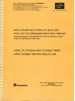 Báo cáo tài chính hợp nhất quý 2 năm 2015 (đã soát xét) - Công ty Cổ phần Đầu tư Phát triển Công nghiệp - Thương mại Củ Chi