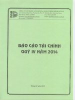 Báo cáo tài chính quý 4 năm 2014 - Công ty Cổ phần Xây dựng và Giao thông Bình Dương