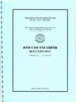 Báo cáo tài chính quý 1 năm 2011 - Công ty Cổ phần Xi măng Bỉm Sơn