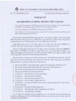 Nghị quyết Đại hội cổ đông thường niên năm 2011 - Công ty Cổ phần Cơ khí và Xây dựng Bình Triệu