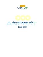 Báo cáo thường niên năm 2009 - Công ty Cổ phần Chứng khoán An Phát