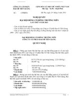 Nghị quyết Đại hội cổ đông thường niên năm 2013 - Công ty Cổ phần Bao bì Tiền Giang