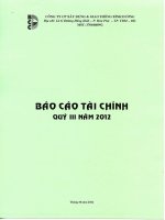 Báo cáo tài chính quý 3 năm 2012 - Công ty Cổ phần Xây dựng và Giao thông Bình Dương