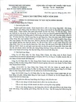 Báo cáo thường niên năm 2010 - Công ty Cổ phần Đầu tư Xây dựng Bình Chánh