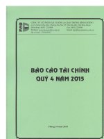 Báo cáo tài chính quý 4 năm 2015 - Công ty Cổ phần Xây dựng và Giao thông Bình Dương