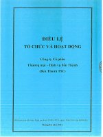 Bản điều lệ - Công ty Cổ phần Thương mại - Dịch vụ Bến Thành