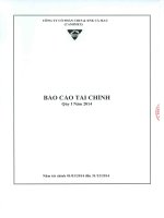 Báo cáo tài chính công ty mẹ quý 1 năm 2014 - Công ty Cổ phần Chế biến và Xuất nhập khẩu Thuỷ sản Cà Mau