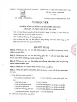 Nghị quyết Đại hội cổ đông thường niên - Công ty Cổ phần Tập đoàn Sao Mai