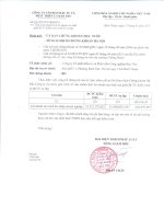 Báo cáo tài chính năm 2014 (đã kiểm toán) - Công ty cổ phần Đầu tư và Phát triển Công nghiệp Bảo Thư