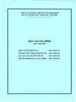 Báo cáo tài chính quý 3 năm 2014 - Công ty cổ phần Khoáng sản Bình Định