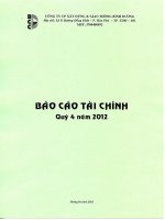Báo cáo tài chính quý 4 năm 2012 - Công ty Cổ phần Xây dựng và Giao thông Bình Dương