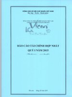 Báo cáo tài chính hợp nhất quý 1 năm 2015 - Công ty Cổ phần Xi măng Bỉm Sơn
