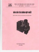 Báo cáo tài chính quý 3 năm 2009 - Công ty Cổ phần Đầu tư Xây dựng Bình Chánh