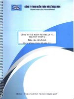 Báo cáo tài chính quý 2 năm 2014 (đã soát xét) - Công ty Cổ phần Mĩ thuật và Truyền thông