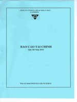 Báo cáo tài chính công ty mẹ quý 3 năm 2014 - Công ty Cổ phần Chế biến và Xuất nhập khẩu Thuỷ sản Cà Mau