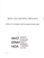 Báo cáo thường niên năm 2015 - Công ty Cổ phần Chứng khoán Bảo Việt