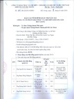 Báo cáo tình hình quản trị công ty - Công ty Cổ phần Khai thác và Chế biến Khoáng sản Bắc Giang