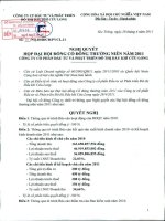 Nghị quyết Đại hội cổ đông thường niên năm 2011 - Công ty cổ phần Đầu tư và Phát triển Đô thị Dầu khí Cửu Long