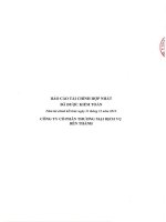 Báo cáo tài chính hợp nhất năm 2014 (đã kiểm toán) - Công ty Cổ phần Thương mại - Dịch vụ Bến Thành