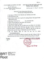 Báo cáo tài chính năm 2015 (đã kiểm toán) - Công ty Cổ phần Thuốc sát trùng Cần Thơ