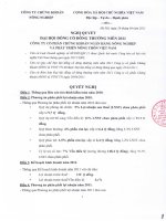 Nghị quyết Đại hội cổ đông thường niên năm 2011 - Công ty Cổ phần Chứng khoán Nông nghiệp và Phát triển Nông thôn