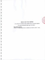 Báo cáo tài chính công ty mẹ năm 2014 (đã kiểm toán) - Công ty Cổ phần Công nghệ Mạng và Truyền thông