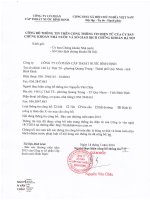 Báo cáo thường niên năm 2015 - Công ty cổ phần Cấp thoát nước Bình Định