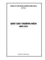Báo cáo thường niên năm 2011 - Công ty Cổ phần Đường Biên Hoà