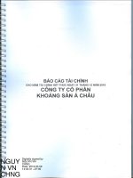 Báo cáo tài chính năm 2015 (đã kiểm toán) - Công ty cổ phần Khoáng sản Á Châu