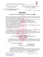 Nghị quyết Đại hội cổ đông thường niên năm 2008 - Công ty Cổ phần Chương Dương