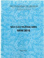 Báo cáo thường niên năm 2015 - Công ty Cổ phần Thương mại - Dịch vụ Bến Thành