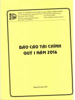 Báo cáo tài chính quý 1 năm 2016 - Công ty Cổ phần Xây dựng và Giao thông Bình Dương