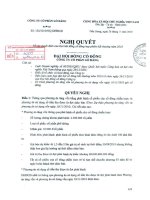 Nghị quyết Đại hội cổ đông bất thường ngày 26-11-2010 - Công ty Cổ phần Gò Đàng