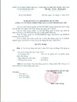 Nghị quyết Hội đồng Quản trị - Công ty Cổ phần Phát triển Phụ gia và Sản phẩm Dầu mỏ