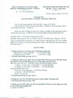 Nghị quyết Đại hội cổ đông thường niên năm 2015 - CTCP Tư vấn công nghệ, thiết bị và kiểm định xây dựng - CONINCO