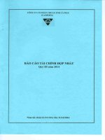 Báo cáo tài chính hợp nhất quý 3 năm 2014 - Công ty Cổ phần Chế biến và Xuất nhập khẩu Thuỷ sản Cà Mau